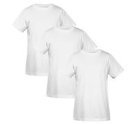 Lot de 3 T-Shirts Homme 100% Coton Épais - Col Rond Durable & Confortable - Taille S-5XL - Lavage Facile (FR/ES, Alpha/Lettres, 5TG, Taille Normale, Taille Normale, white-3pc)