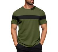 Lot de 3 T-Shirts Homme à Rayures Bretonnes Colorées - Coton Respirant Style Marin - Manches Courtes Col Rond pour Été 2025 (FR/ES, Alpha/Lettres, L, Taille Normale, Taille Normale, Rayures02)