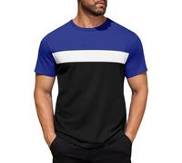 Lot de 3 T-Shirts Homme à Rayures Bretonnes Colorées - Coton Respirant Style Marin - Manches Courtes Col Rond pour Été 2025 (FR/ES, Alpha/Lettres, TG, Taille Normale, Taille Normale, Rayures10)