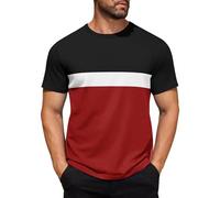 Lot de 3 T-Shirts Homme à Rayures Bretonnes Colorées - Coton Respirant Style Marin - Manches Courtes Col Rond pour Été 2025 (FR/ES, Alpha/Lettres, 3TG, Taille Normale, Taille Normale, Rayures08)