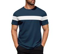 Lot de 3 T-Shirts Homme à Rayures Bretonnes Colorées - Coton Respirant Style Marin - Manches Courtes Col Rond pour Été 2025 (FR/ES, Alpha/Lettres, XXL, Taille Normale, Taille Normale, Rayures05)