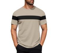 Lot de 3 T-Shirts Homme à Rayures Bretonnes Colorées - Coton Respirant Style Marin - Manches Courtes Col Rond pour Été 2025 (FR/ES, Alpha/Lettres, L, Taille Normale, Taille Normale, Rayures04)