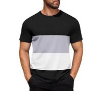 Lot de 3 T-Shirts Homme à Rayures Bretonnes Colorées - Coton Respirant Style Marin - Manches Courtes Col Rond pour Été 2025 (FR/ES, Alpha/Lettres, M, Taille Normale, Taille Normale, Rayures15)