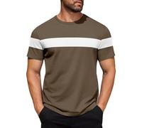 Lot de 3 T-Shirts Homme à Rayures Bretonnes Colorées - Coton Respirant Style Marin - Manches Courtes Col Rond pour Été 2025 (FR/ES, Alpha/Lettres, TG, Taille Normale, Taille Normale, Rayures03)