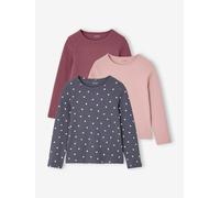 VERTBAUDET Lot de 3 T Shirts Manches Longues Fille Maille Encre 10A
