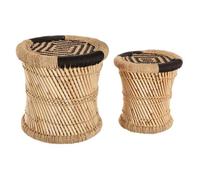 Lot de 3 tables à café avec corde - Noir