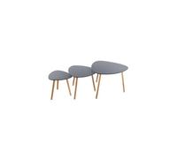 Lot De 3 Tables À Café Triangulaire Mileo Gris Atmosphera