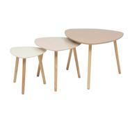 Lot de 3 tables d'appoint gigognes multicolore