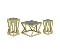 Menzzo Tables d'appoint Zeli 63 cm Or Lot de 3