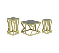 Menzzo Tables d'appoint Zeli 63 cm Or Lot de 3