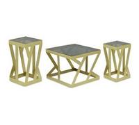 Menzzo Tables d'appoint Zeli 63 cm Or Lot de 3