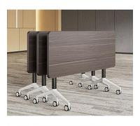 Lot de 3 tables de conférence modernes avec roues mobiles à 360°, table de conférence pliante pour 4 à 6 personnes, table d'entraînement mobile à rabat pour bureaux, salles de classe et salle de