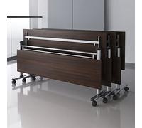 Lot de 3 tables de réunion pliables avec roulettes verrouillables et modestes pour salles de conférence, salles d'entraînement, centres multimédias, salles de classe (180 x 55 x 75 cm)