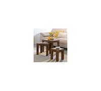 Lot de 3 tables gigognes en bois de sheesham massif