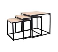 Lot De 3 Tables Gigognes Noires Home Deco Factory