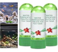 Lot de 3 tablettes de purification d'eau pour aquarium, puissante tablette de purification de l'eau, améliore rapidement la qualité de l'eau, non irritante, élimine tous les types de turbidité de