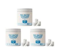 Lot de 3 tablettes nettoyantes et détartrantes pour fontaine à eau pour animaux domestiques, 10 tablettes de nettoyage pour fontaine à eau pour chat et chien, tablette effervescente de nettoyage