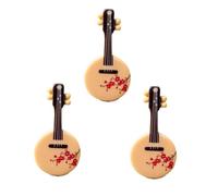 Lot de 3 tabourets miniatures pour piano et guitare pour décoration de la | Petit modèle de guitare piano pour décoration de chambre, décoration de chambre de poupée, affichage de bureau et cadeau
