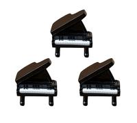 Lot de 3 tabourets miniatures pour piano et guitare pour décoration de la | Petit modèle de guitare piano pour décoration de chambre, décoration de chambre de poupée, affichage de bureau et cadeau