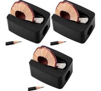 Lot de 3 taille-crayons à trou unique pour crayon, crayon à sourcils, eyeliner double usage, outil essentiel pratique