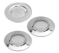 Lot de 3 tamis d'évier en acier inoxydable - 6,4 cm - Passoire à cheveux pour douche, lavabo, évier - Passoire pour évier de cuisine