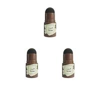 Lot de 3 tampons à poudre pour sourcils avec pochoirs à sourcils Noir