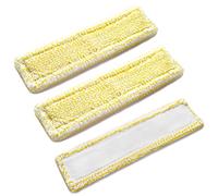 Lot de 3 tampons de nettoyage pour fenêtre Karcher en microfibre compatibles avec les accessoires Karcher WV2 WV5 WV6 Plus (uniquement pour le flacon pulvérisateur avec velcro)