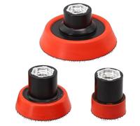 Lot de 3 tampons de polissage en éponge filetée M10 de 1/2/3" pour polisseuse rotative - Mousse poreuse avec excellente résilience - Rouge