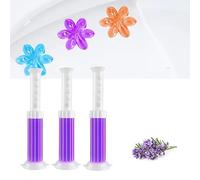 Lot de 3 tampons en gel pour toilettes, 36 tampons en gel pour cuvette de toilette, recharges de gel de toilette, gel parfumé aux fleurs, distributeur et gel, dure un mois et demi