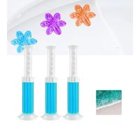 Lot de 3 tampons en gel pour toilettes, 36 tampons en gel pour cuvette de toilette, recharges de gel de toilette, gel parfumé aux fleurs, distributeur et gel, dure un mois et demi