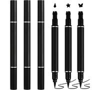 Lot De 3 Tampons Eyeliner Étanches - Design À Double Tête - Khôl Précis Et Charmant - Pour Un Maquillage Parfait Des Yeux