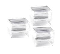 Lot de 3 tampons transparents pour ongles au design ergonomique pour transfert de motifs et outils de stamping transparents pour débutants