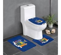 Lot de 3 tapis de bain absorbants, idéal pour coiffeuses et maisons de vacances Motif drapeau de New York