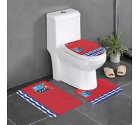 Lot de 3 tapis de bain absorbants Motif drapeau de Magadan Idéal pour coiffeuses et maisons de vacances