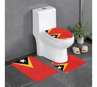 Lot de 3 tapis de bain absorbants - République démocratique du Timor-Leste - Idéal pour coiffeuses et maisons de vacances