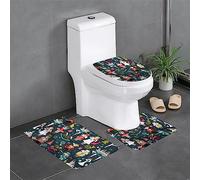 Lot de 3 tapis de bain antidérapants en flanelle pour femme Motif ballet Casse-noisette Lavable et absorbant