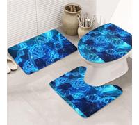 Lot de 3 tapis de bain ultra doux antidérapants et absorbants, chaîne DNA, tapis de bain photo, baignoire, douche