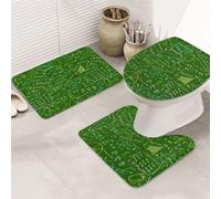 Lot de 3 tapis de bain ultra doux antidérapants et absorbants, tapis de bain question mathématique, baignoire, douche