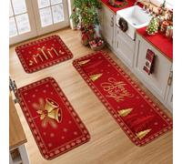 Lot de 3 tapis de cuisine sur le thème de Noël Merry and Bright