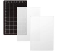 Lot de 3 tapis de découpe - 22,86 x 15,24 cm - Grand tapis de découpe magnétique - Résistant aux coupures - Avec grille et règle - Multifonction - Pour la plupart des projets de bricolage