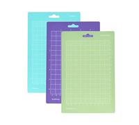 Lot de 3 tapis de découpe de rechange de 6,5 x 4,5 pouces - Tapis de découpe auto-adhésif antidérapant avec grille - Compatible avec la machine de découpe Silhouette Cameo Explore