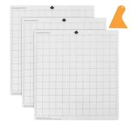 Lot de 3 tapis de découpe grillés pour Silhouette Cameo 4/3/2/1, 30,5 x 30,5 cm, flexibles, transparents, en vinyle