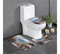 Lot de 3 tapis de salle de bain 61 x 40,6 cm avec imprimé imprimé Fuji WHJSSF Nice Mount faciles à nettoyer, absorbants et durables