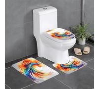 Lot de 3 tapis de salle de bain 61 x 40,6 cm, imprimés abstraits, phoenix, faciles à nettoyer, absorbants et durables