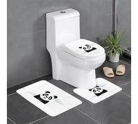 Lot de 3 tapis de salle de bain 61 x 40,6 cm, motifs WHJSSF Cloud Panda, faciles à nettoyer, absorbants et durables