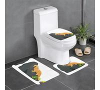 Lot de 3 tapis de salle de bain 61 x 40,6 cm, motifs WHJSSF Pangolin sous la falaise, faciles à nettoyer, absorbants et durables