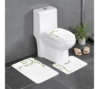 Lot de 3 tapis de salle de bain 61 x 40,6 cm WHJSSF Jasmin avec panier à suspendre, facile à nettoyer, absorbant et durable