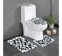 Lot de 3 tapis de salle de bain antidérapants imprimés HJFCZH Techno Orb, 61 x 40,6 cm, faciles à nettoyer