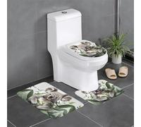 Lot de 3 tapis de salle de bain antidérapants pour toilettes, meuble-lavabo et couvercle - 61 x 40,6 cm - YYHWHJDE Koala from The Weeds - Facile à nettoyer