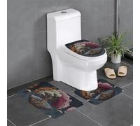 Lot de 3 tapis de salle de bain antidérapants pour toilettes, meuble-lavabo et couvercle - 61 x 40,6 cm - YYHWHJDE The Magnificent Tree - Facile à nettoyer